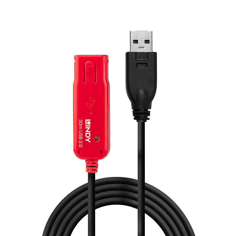 LINDY USB 2.0 Aktiv-Verlängerungs-Hub Pro – 12 M Kabel Mit 4 Ports, Für Erweiterte USB-Verbindungen