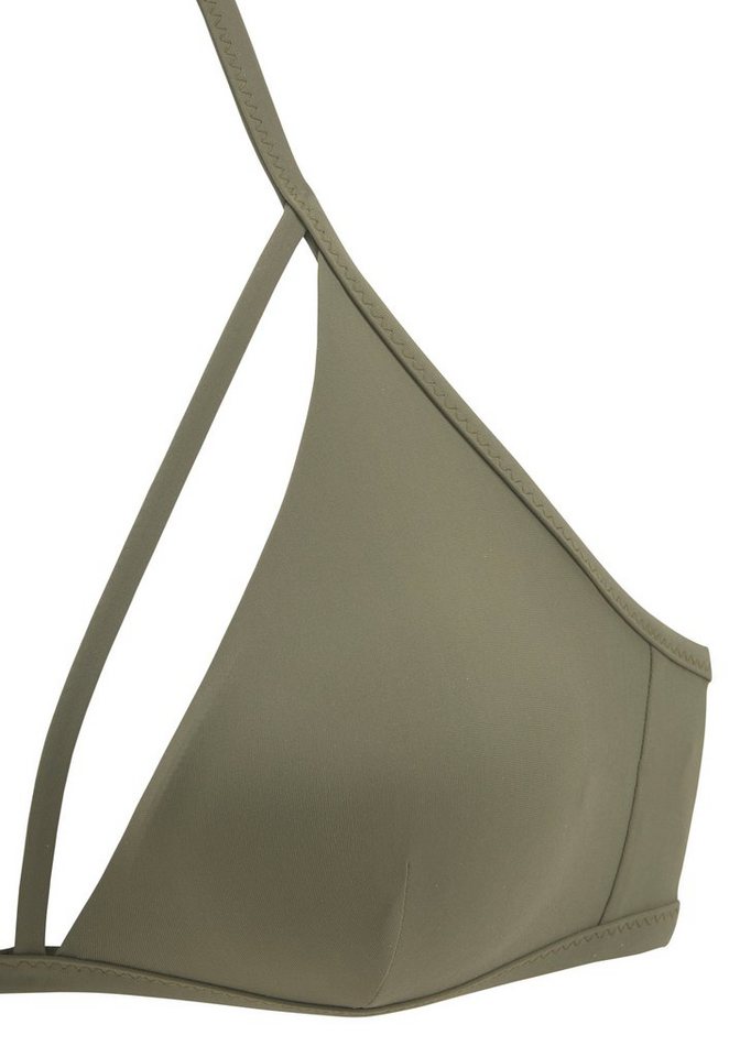Bademode - LASCANA Triangel Bikini Top »Scarlett«, mit Zierbändern am Ausschnitt › grün  - Onlineshop OTTO