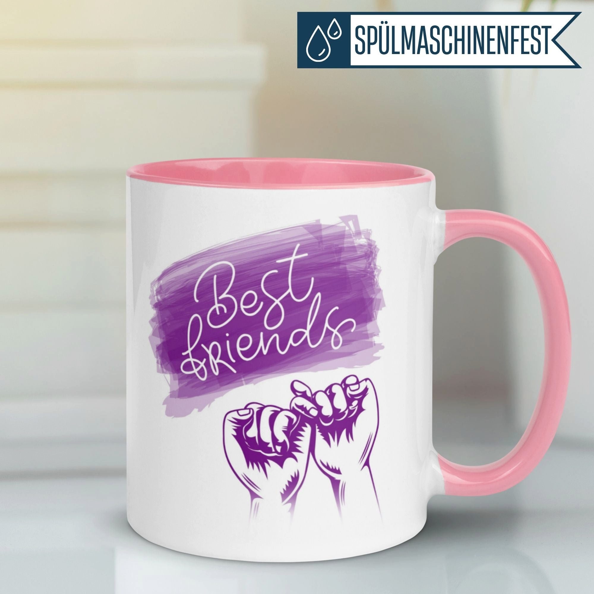 Momentals Tasse Freundschaft – „Pinky Promise“ – Geschenk Becher Beste Freundinnen, Gratis Versand · Links-&Rechtshänder · Spülmaschinenfest