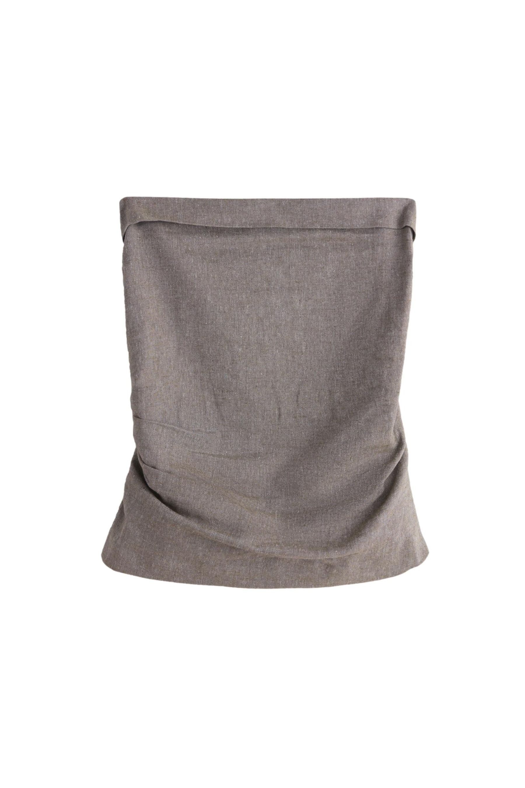 Bandeautop Bandeau-Oberteil mit Rüschen und Leinen