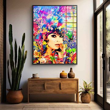 DOTCOMCANVAS® Acrylglasbild FLOWER POWER - Acrylglas, Acrylglasbild FLOWER POWER Pop Art hochkant Portrait