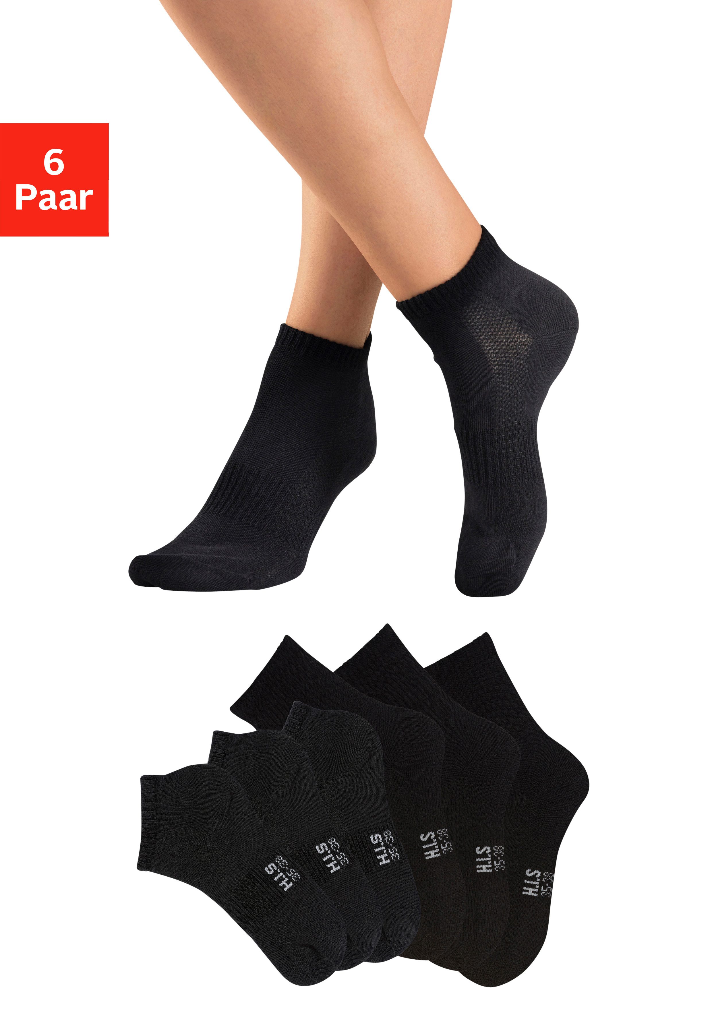 H.I.S Sportsocken (Packung, 6-Paar) Fitness Pack mit zwei Längen in einer P günstig online kaufen