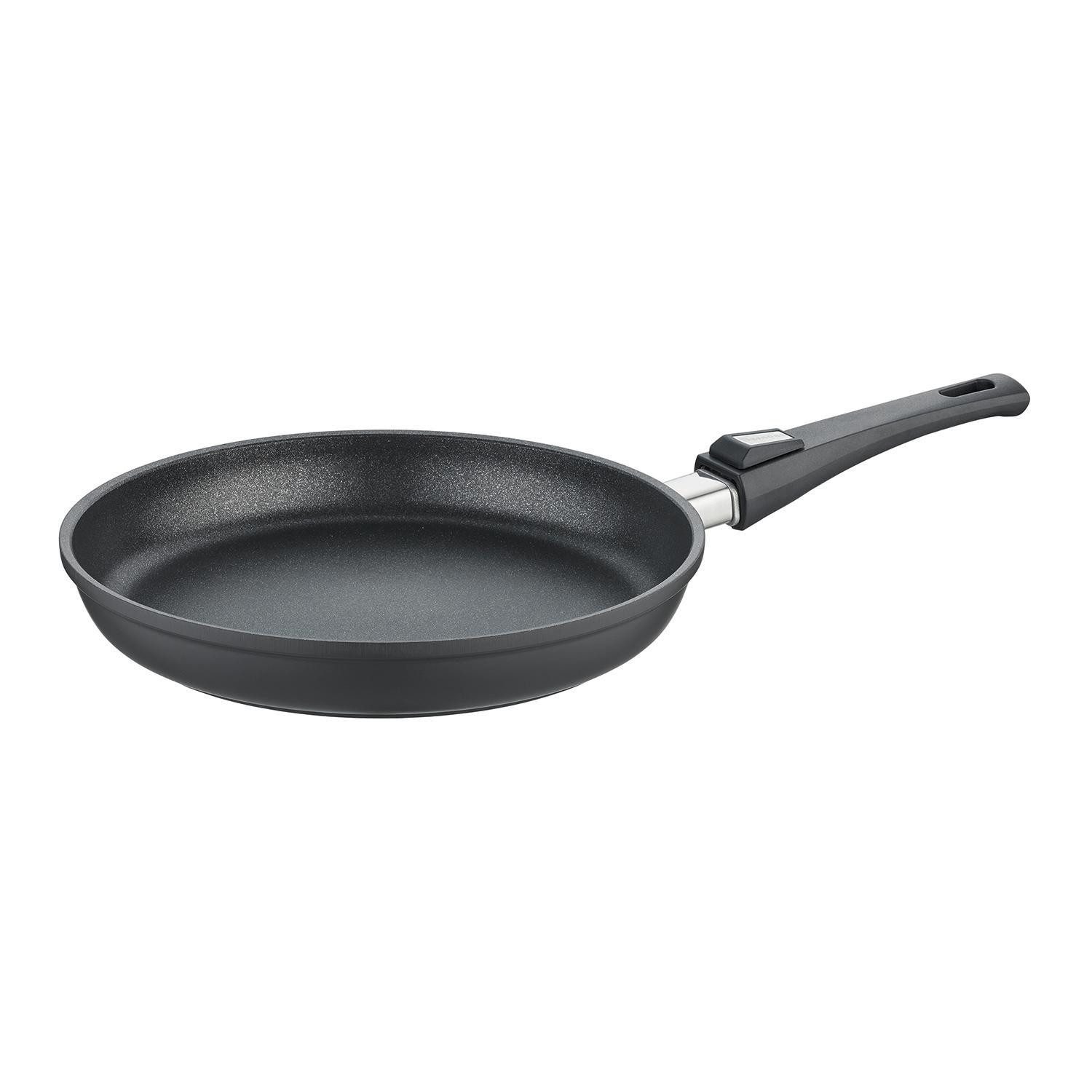 Berndes Bratpfanne VARIO CLICK, Ø 28 cm, Schwarz, Antihaftbeschichtet, Aluminiumguss, inkl. Kunststoffgriff mit Klicksystem, Induktion