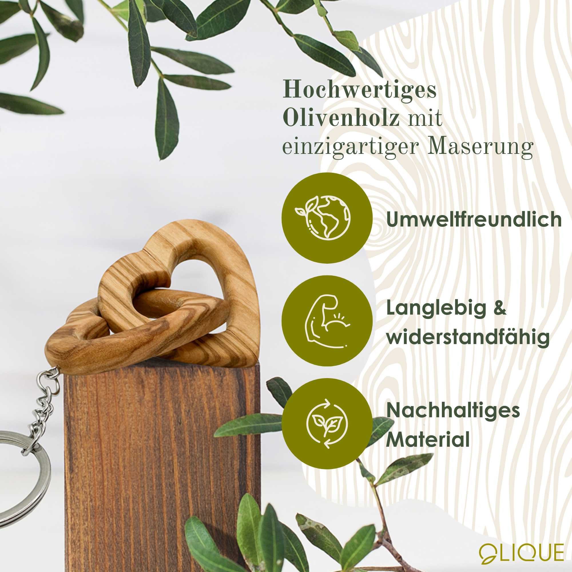 OLIQUE Dekofigur Verbundenes Herz aus Olivenholz günstig online kaufen