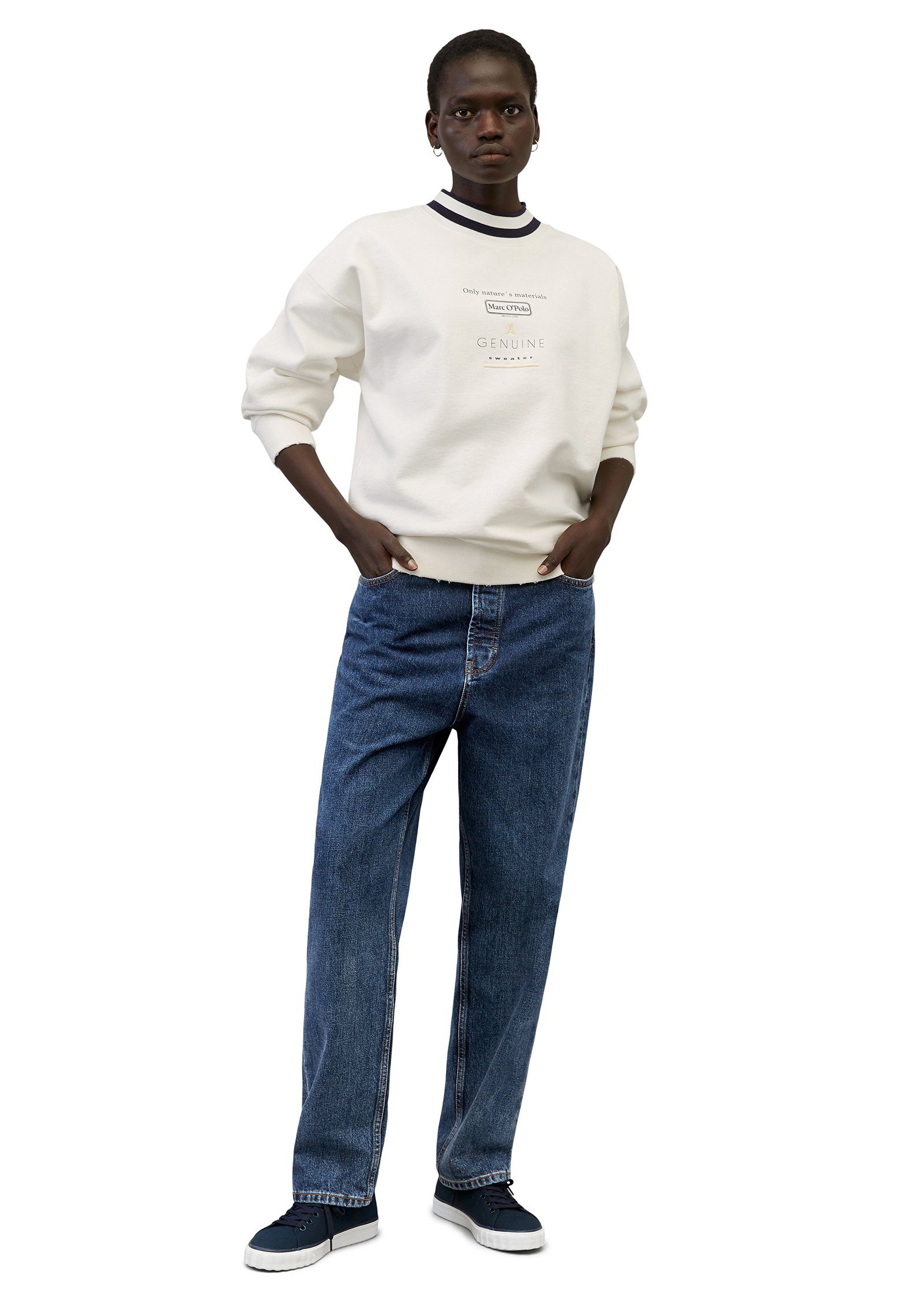 Damen Pullover Marc O'Polo Sweatshirt aus reiner Bio-Baumwolle