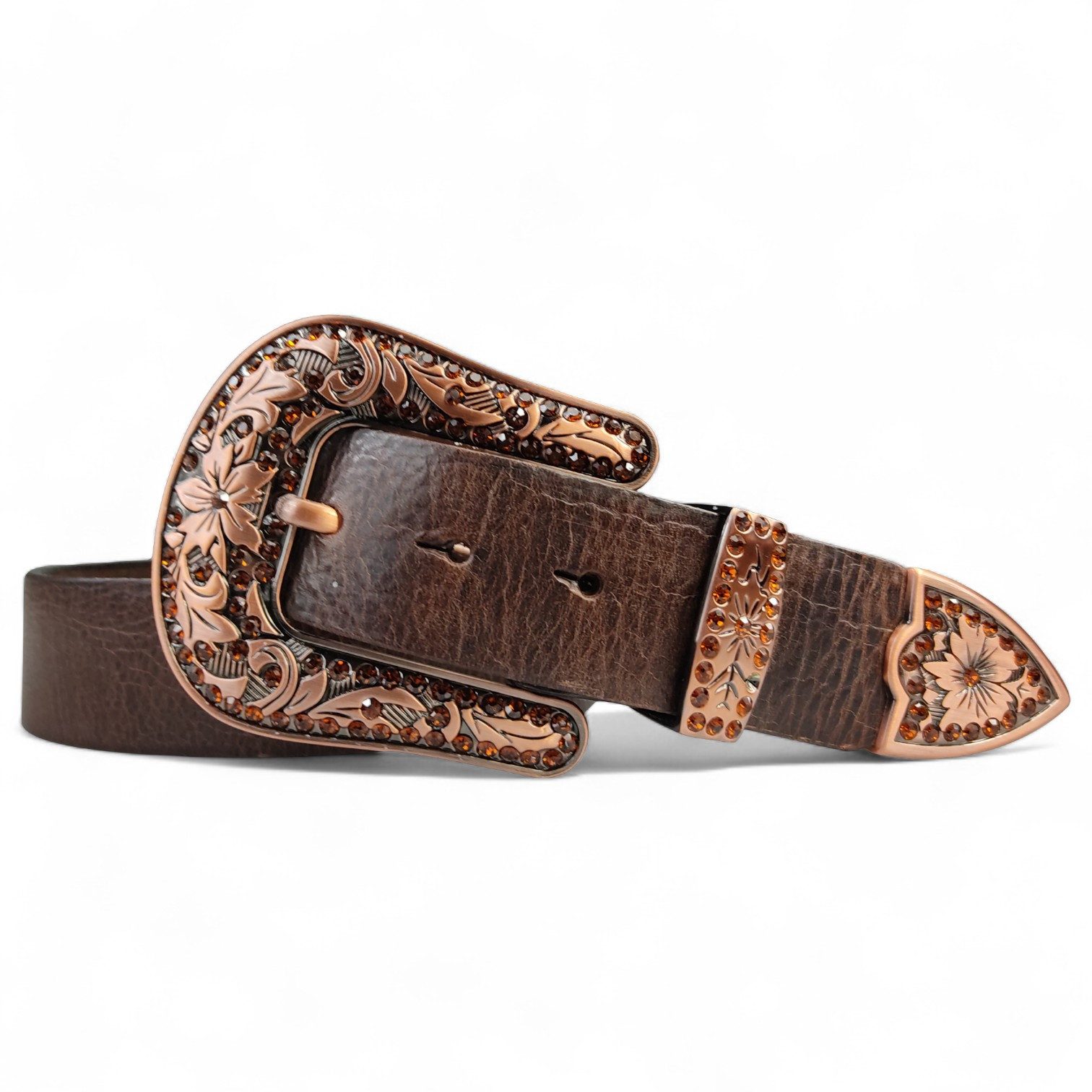 FRONHOFER Hüftgürtel Damen Vollleder breit (1-St) Western, Strass-Schnalle