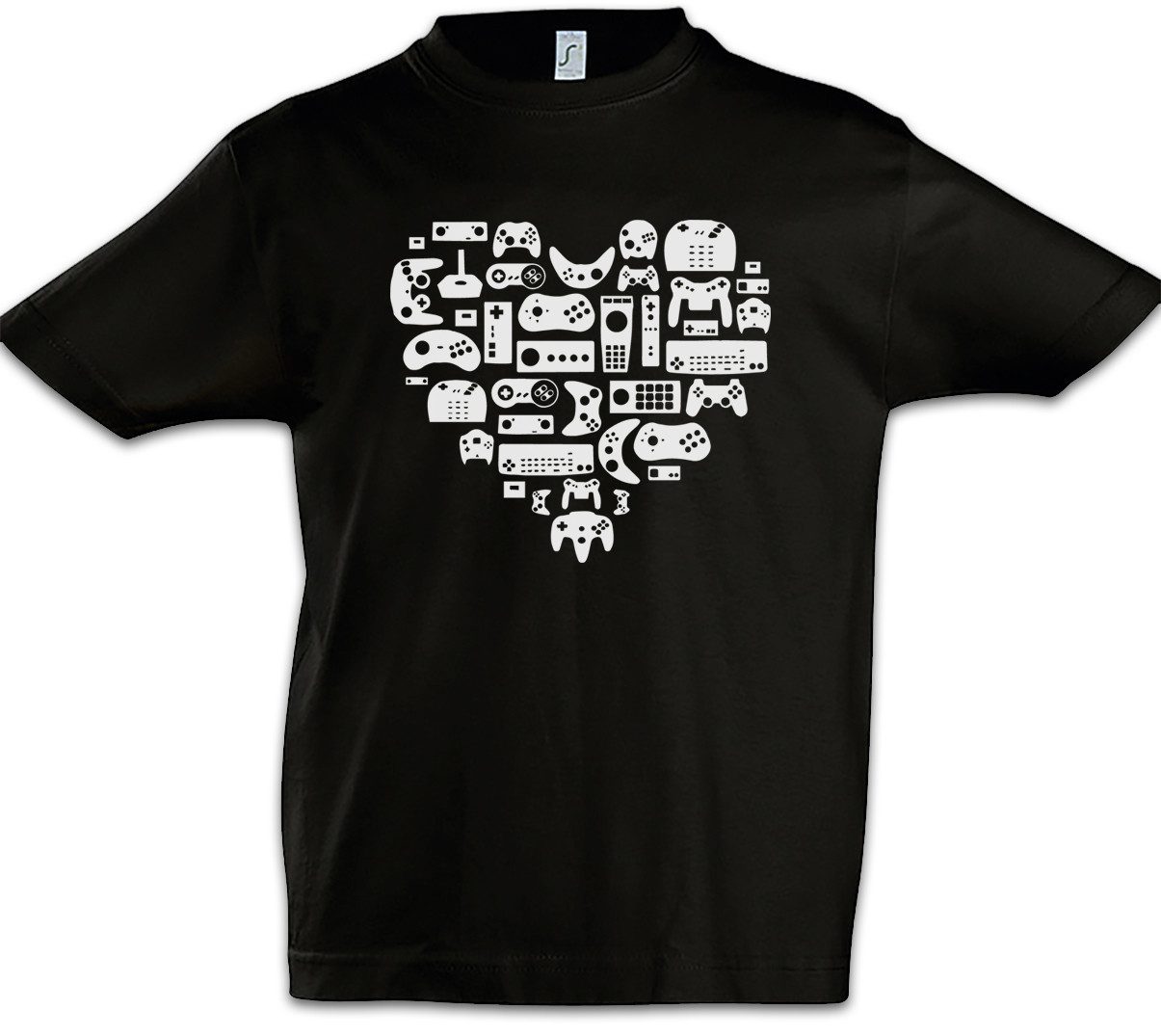Print-Shirt Controller Heart II Kinder T-Shirt Retro Gamer Controller Video Game