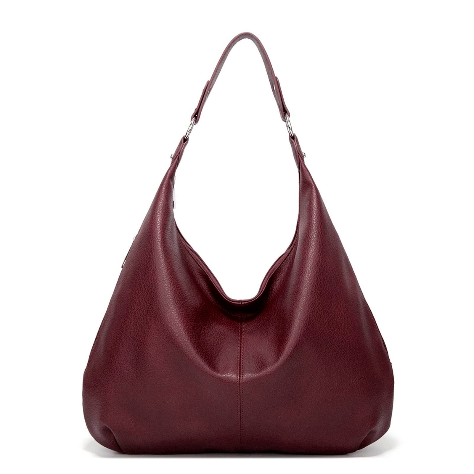 FOUORTUNATE-BEE Schultertasche Damen Tote Bag Vintage PU-Kunstleder Handtasche (Schultertasche mit Reißverschluss)