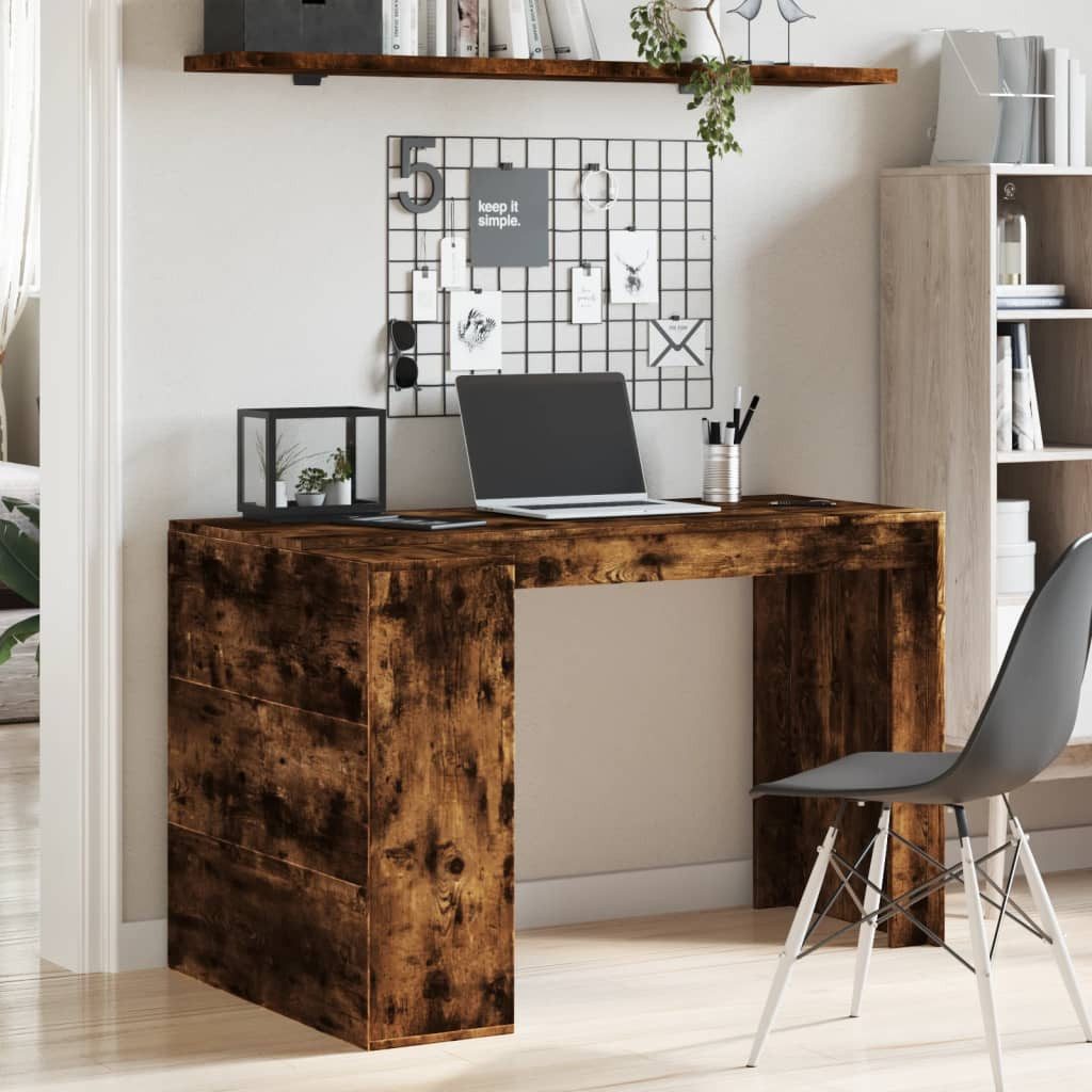 vidaXL Schreibtisch Schreibtisch Räuchereiche 123,5x73,5x75 cm günstig online kaufen