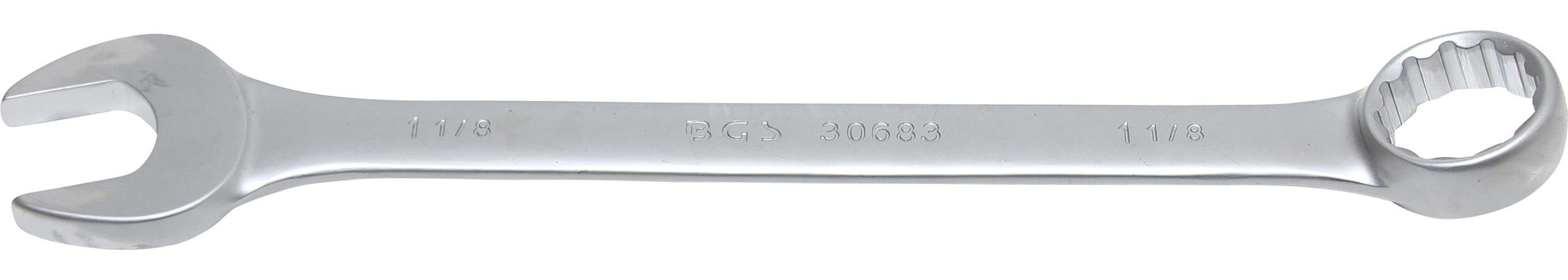 BGS technic Maulschlüssel Maul-Ringschlüssel, SAE, SW 1.1/8"