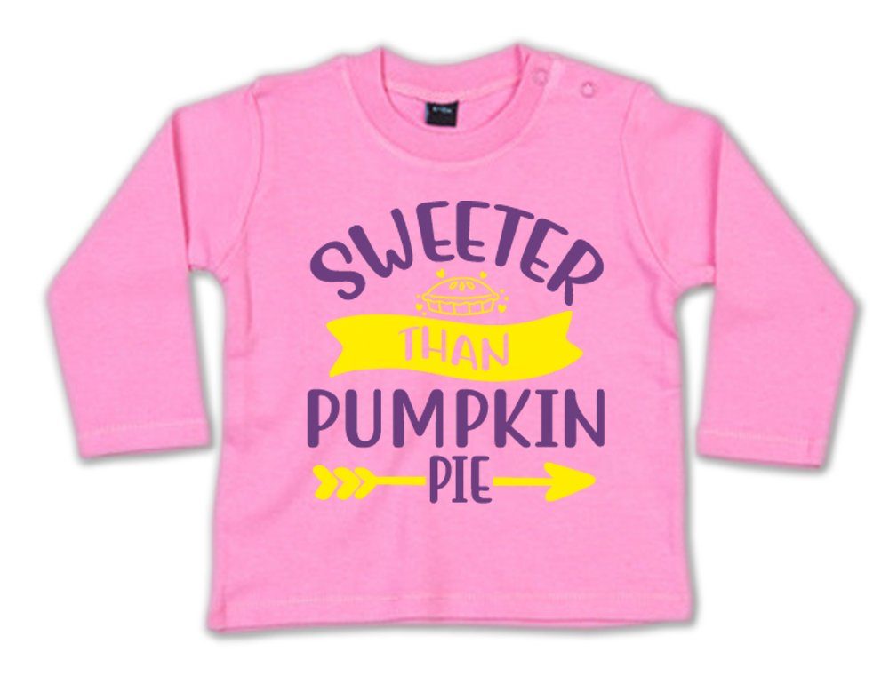 G-graphics Longsleeve Sweeter than pimpkin pie Baby Sweater / Longsleeve T mit Spruch als Geschenk