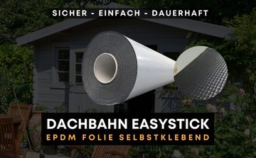 Hanse Syntec Systems Dachbahn EPDM Dachbahn EasyStick selbstklebend 5m² Dachfolie, Abdichtung, KSK, (1-St), selbstklebend, 100x500cm, schwarz