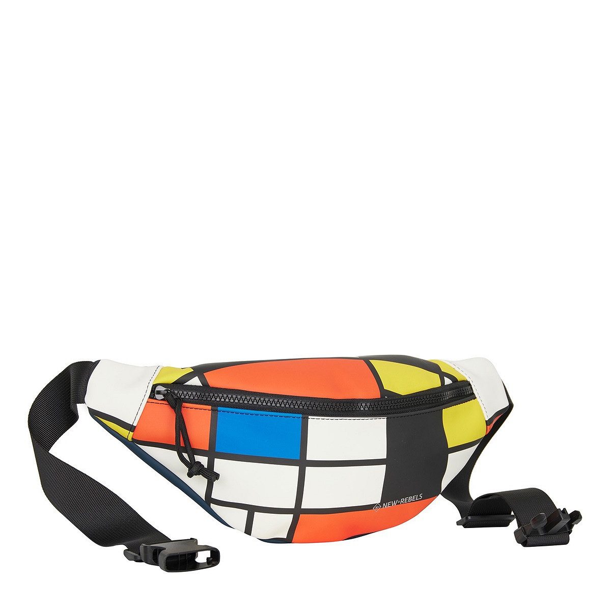 NEW REBELS Bauchtasche Waistbag, Crossbag, Gürteltasche, Mart Brooklyn, wasserabweisendes Planenmaterial, im Mondrian Stil