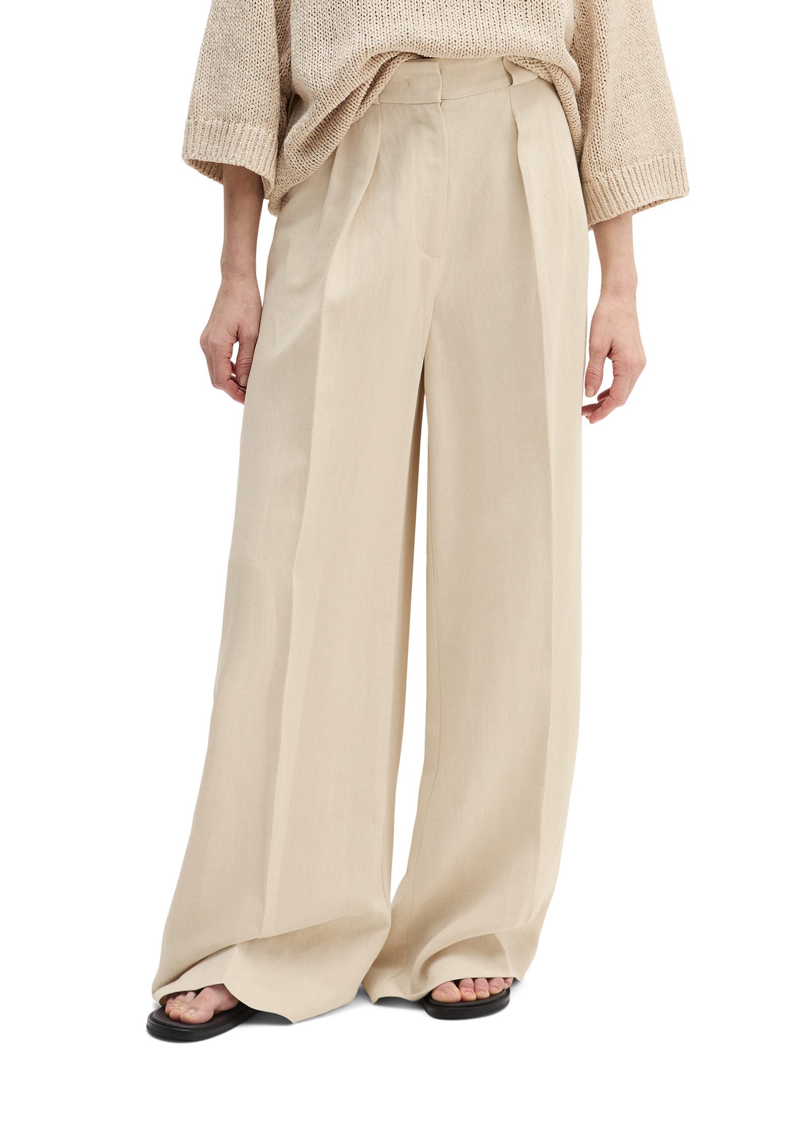 Chinohose aus Viskose-Leinen-Mix