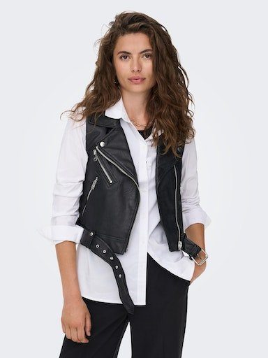 ONLY Lederimitatweste ONLVERA FAUX LEATHER WAISTCOAT OTW NOOS