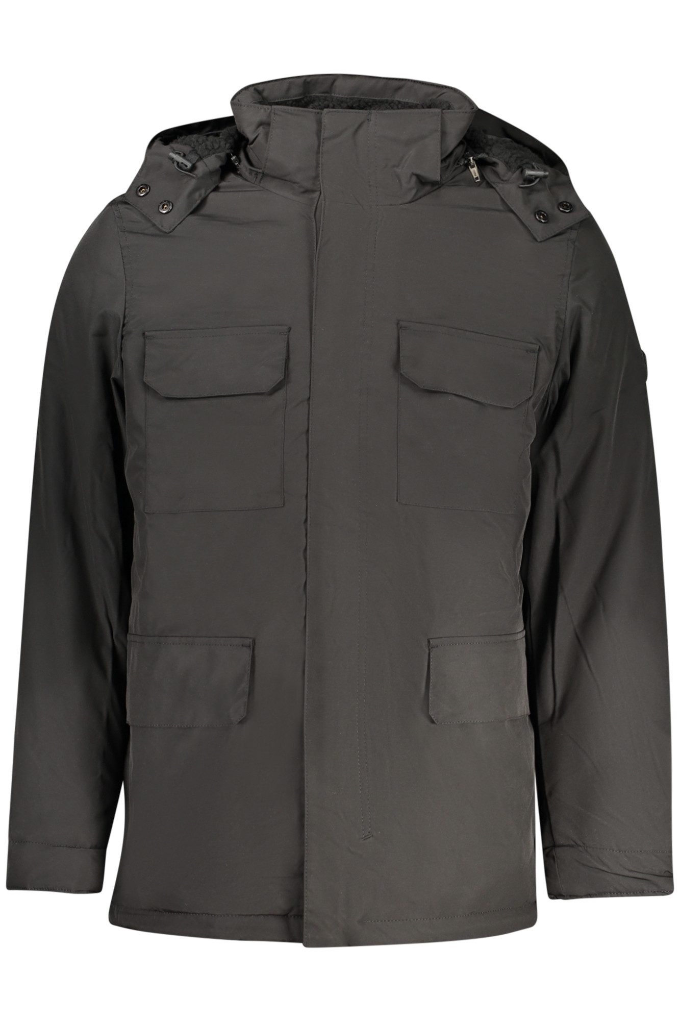 U.S. GRAND POLO Outdoorjacke Herren Parka Schwarz: Langlebige Jacke mit Abnehmbarer Kapuze