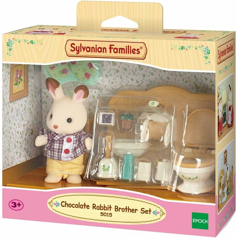 Sylvanian Families Babypuppe Nabytek "Schokolade" kraliku - Bruder und Waschraum