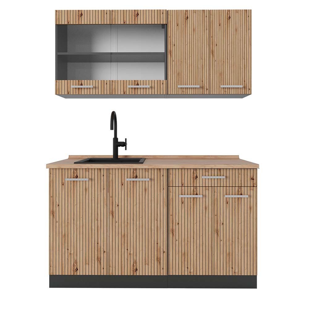 Vicco Küchenzeile R-Line, Artisan Eiche/Anthrazit, 140 günstig online kaufen