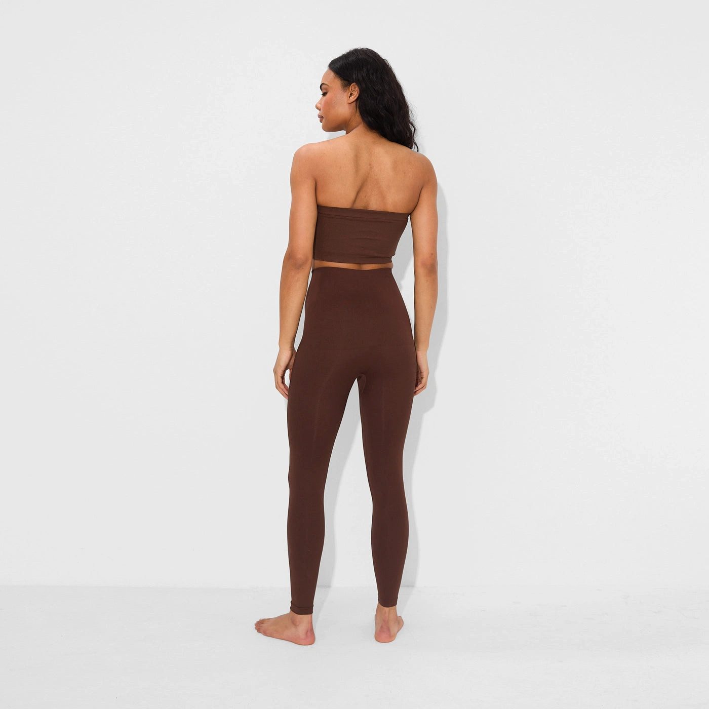 cfab Shapingleggings Seamless Shaping Leggings-Braun-4XL (1-tlg)