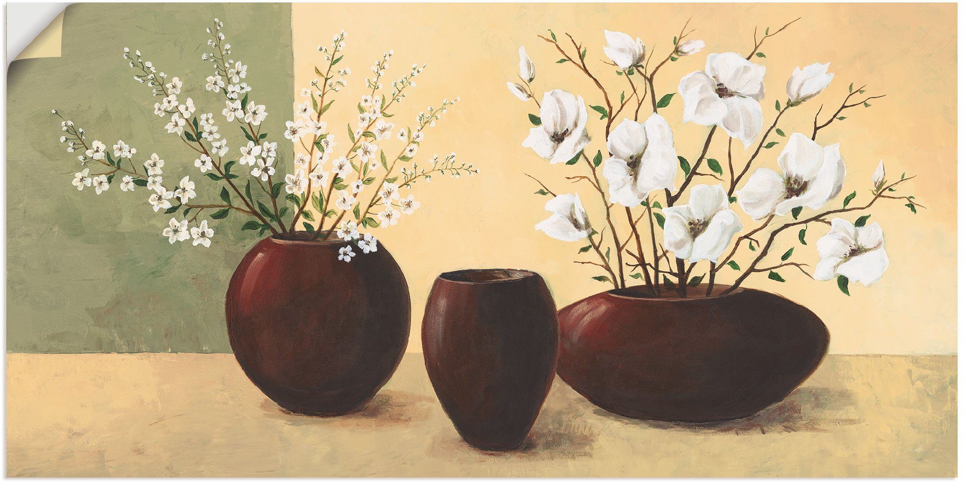 Artland Wandbild Magnolien, Vasen & Töpfe günstig online kaufen