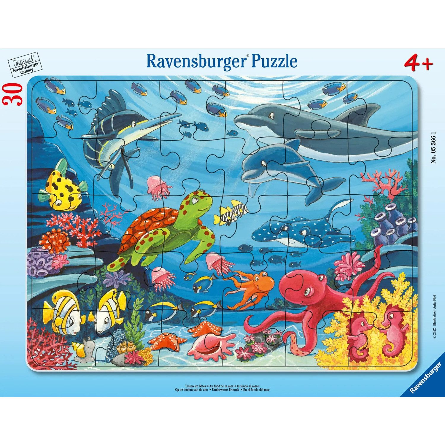 Ravensburger Puzzle Ravensburger Kinderpuzzle - Unten im Meer - 30-48 Teile günstig online kaufen