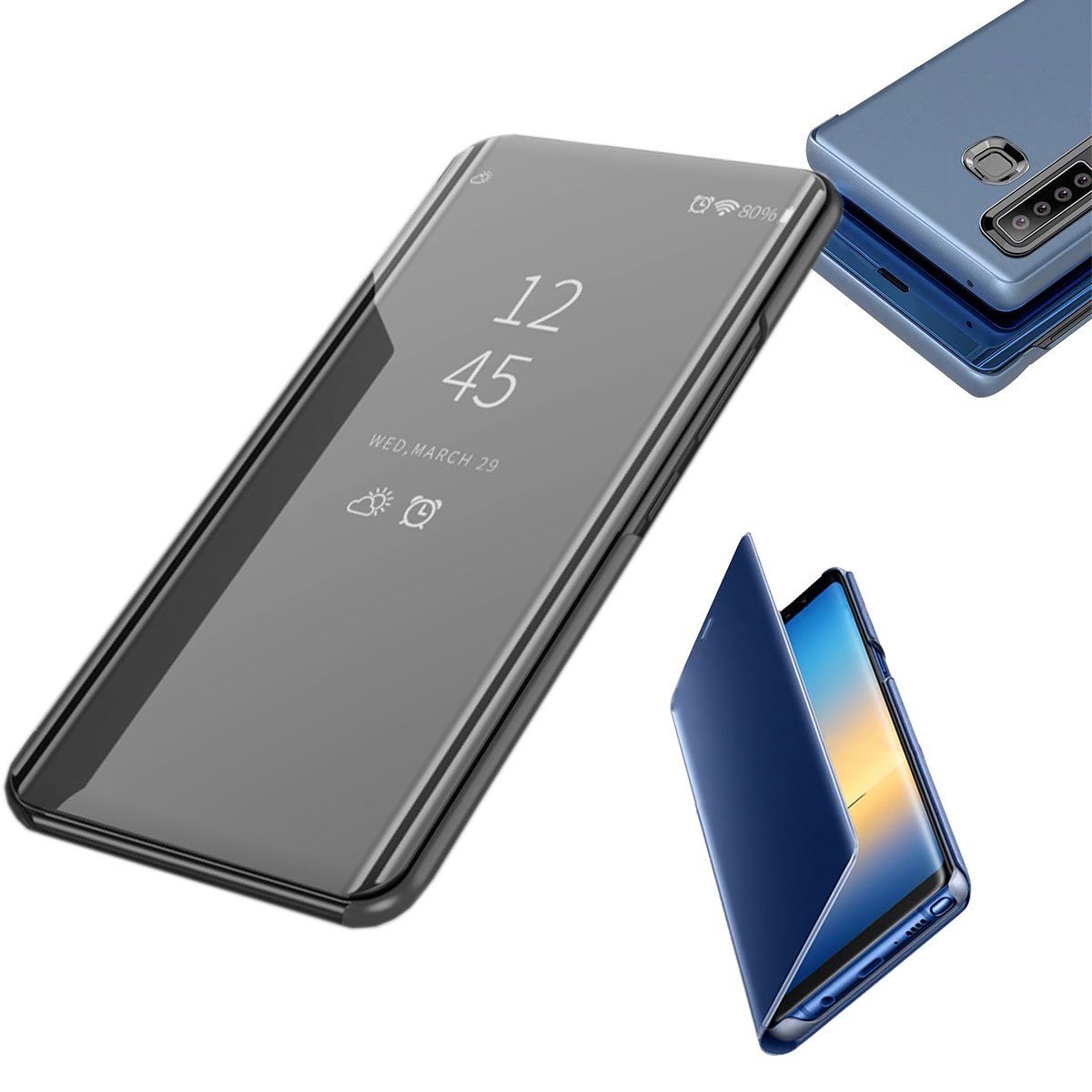 Wigento Handyhülle »Clear View Spiegel Mirror Smartcover für Sony Xperia 5  II 2. Gen Schutzhülle Cover Etui Tasche Hülle Neu Case« online kaufen | OTTO