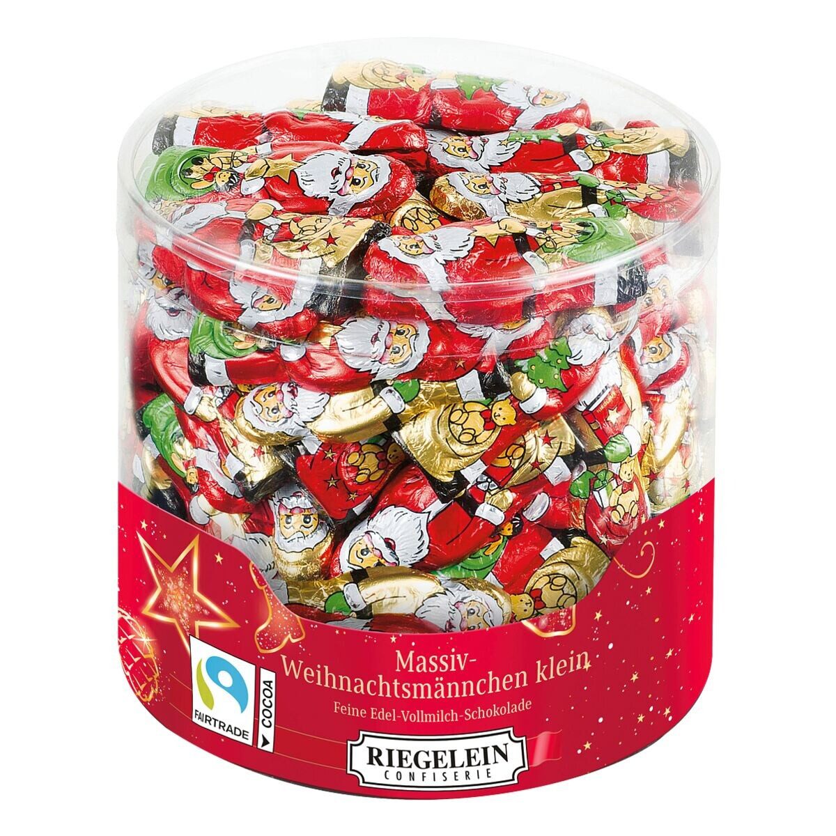 Riegelein Confiserie Schokolade Weihnachtsmänner, 70 Stück/Dose