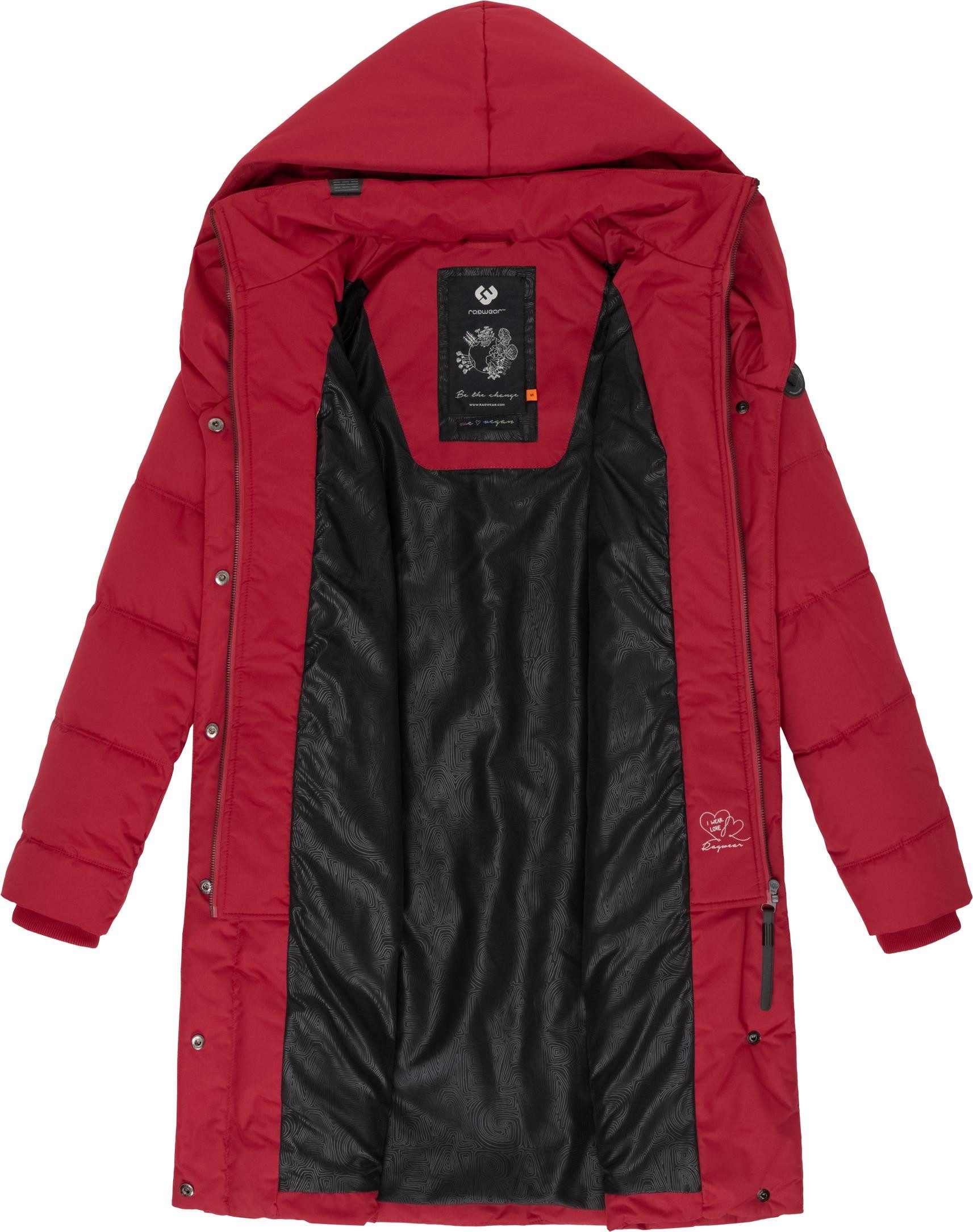 Ragwear Steppmantel Natalka stylischer, gesteppter Winterparka mit gefütterter Kapuze