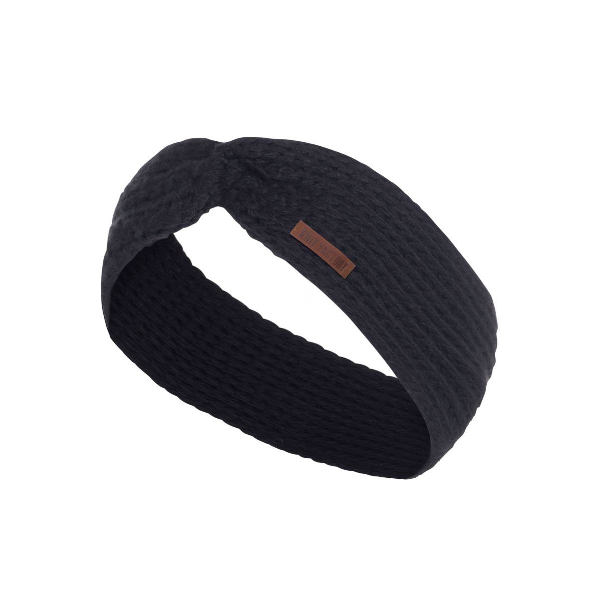 Knit Factory Stirnband Joy Stirnbänder One Size Glatt Dunkelblau (1-St) Strickware Strickartikel Stirnband