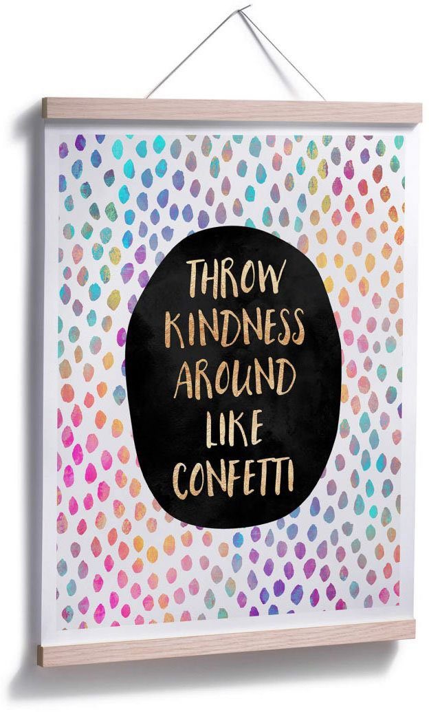 Wall-Art Poster »Kindness Konfetti«, Schriftzug (1 Stück)-kaufen