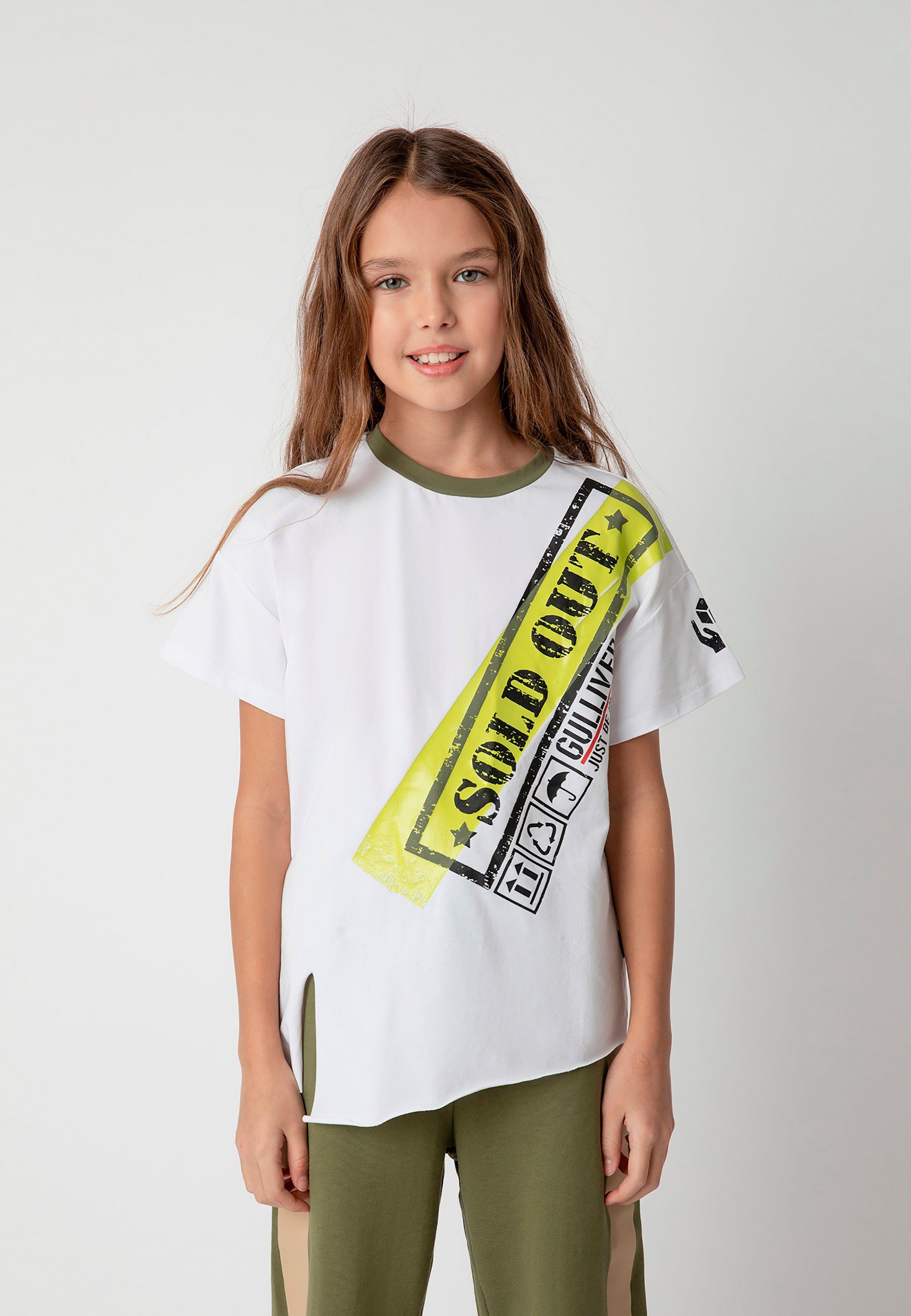 Gulliver T-Shirt mit Print und Seitenschlitz