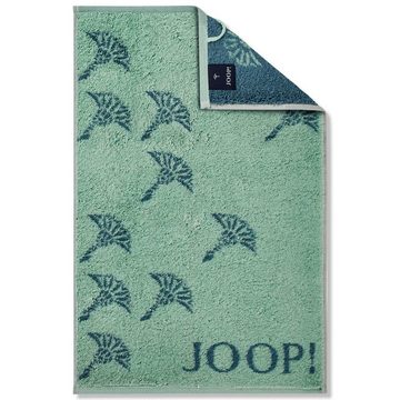 JOOP! Handtuch Handtuch Move Faded Cornflower Aqua 1691 44, Walkfrottier (1-St), Wendeoptik, Logo, Flauschig