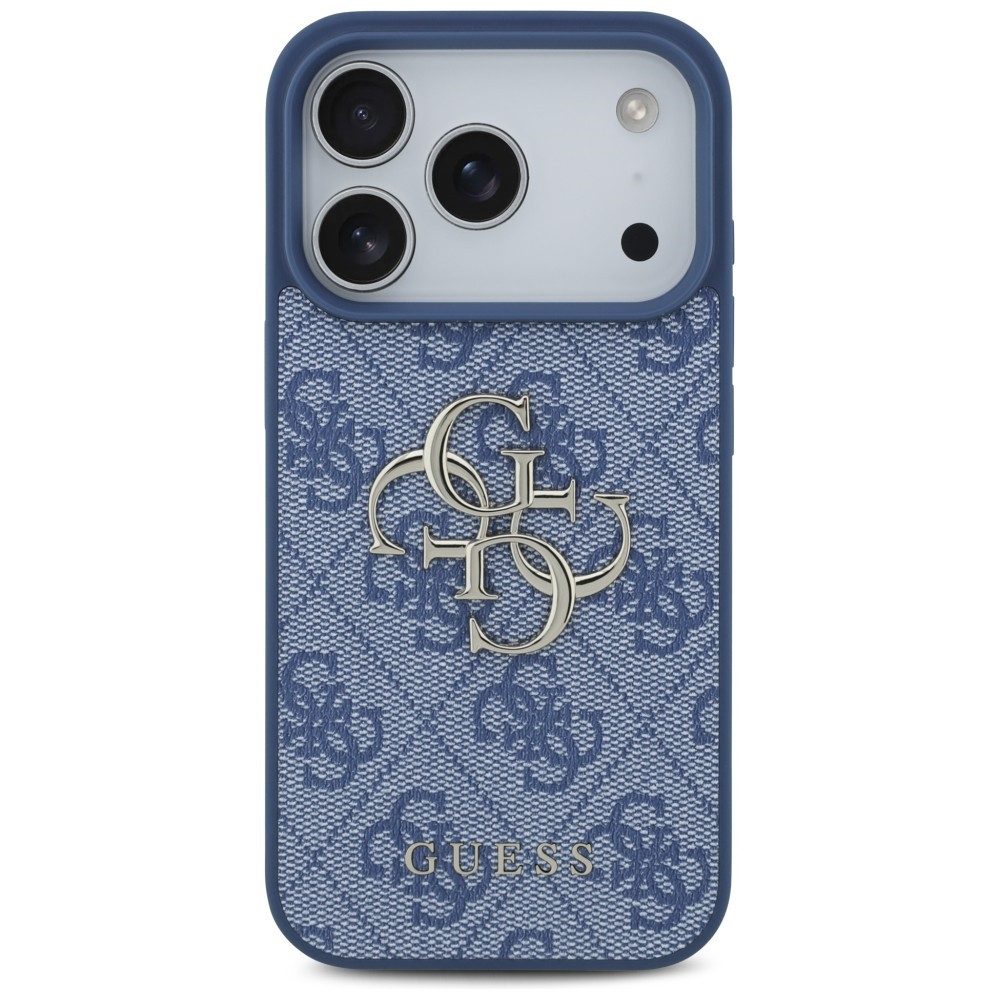 Guess Handyhülle iPhone 18 Pro Schutzhülle Kunstleder Case Big Logo Metall 6,3 Zoll, Kantenschutz – Bild 3 von 5