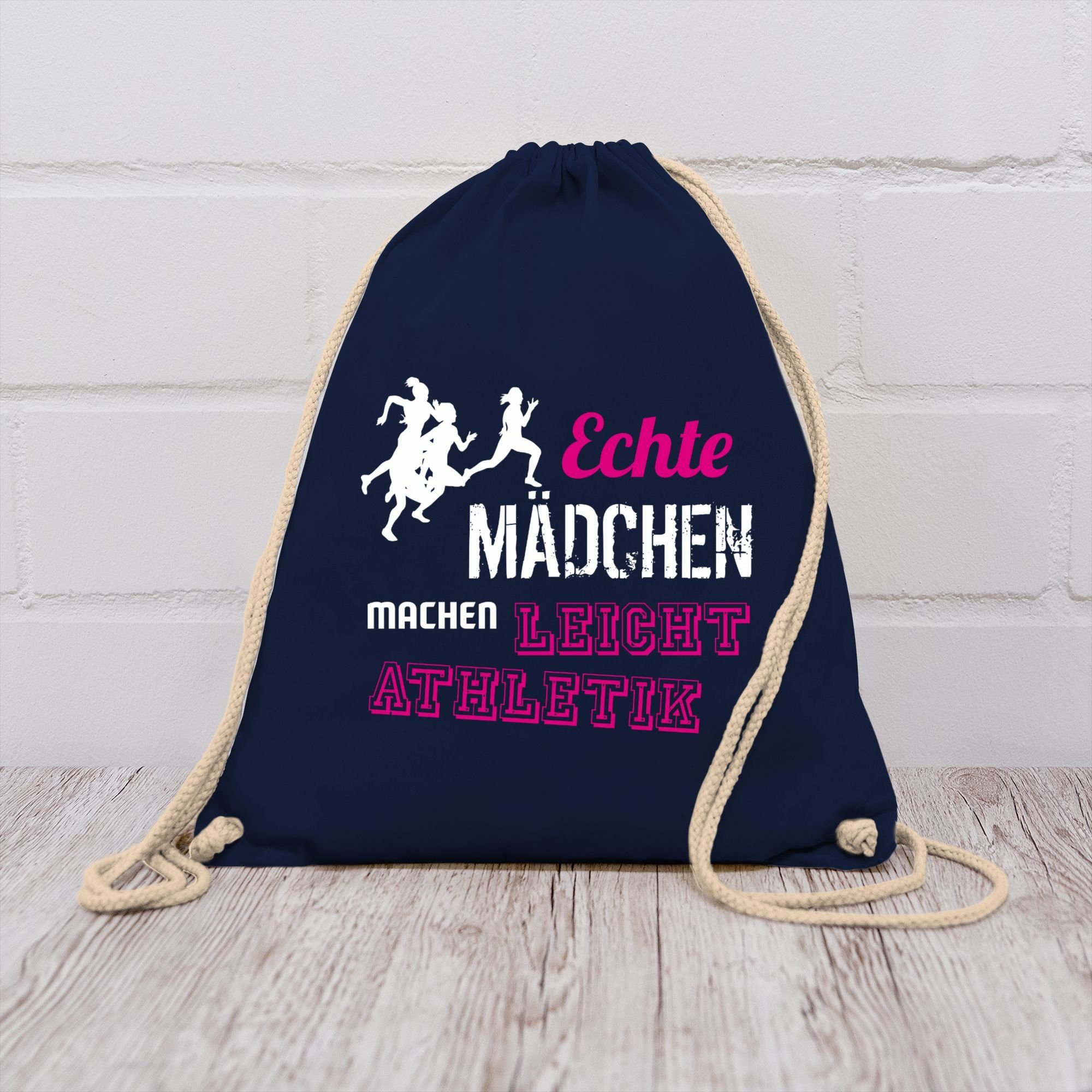 Shirtracer Turnbeutel Echte Mädchen machen Leichtathletik, Sport Zubehör