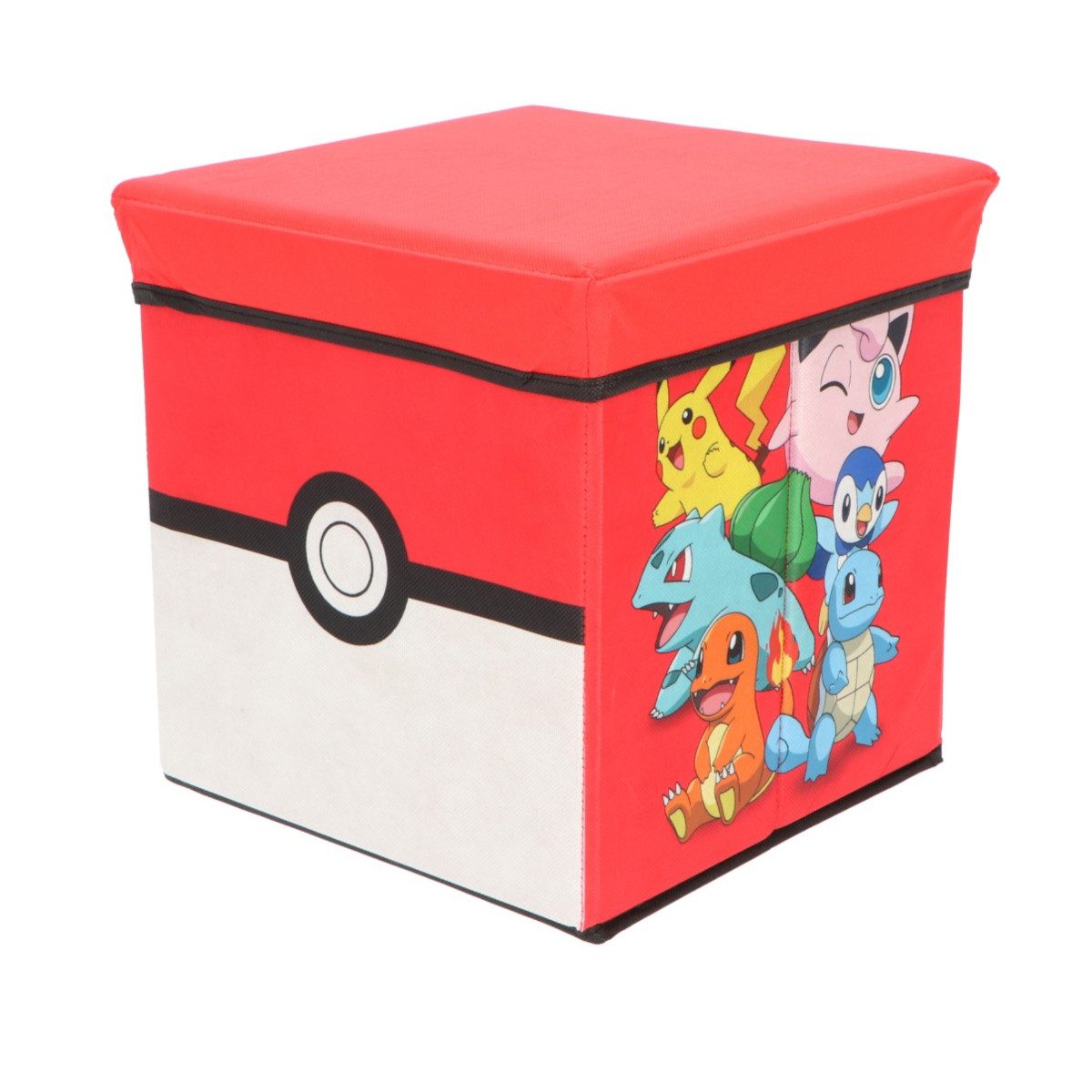 POKÉMON Sitzhocker Aufbewahrungsbox mit Sitzfunktion und Stauraum 30 × 30 × 30 cm