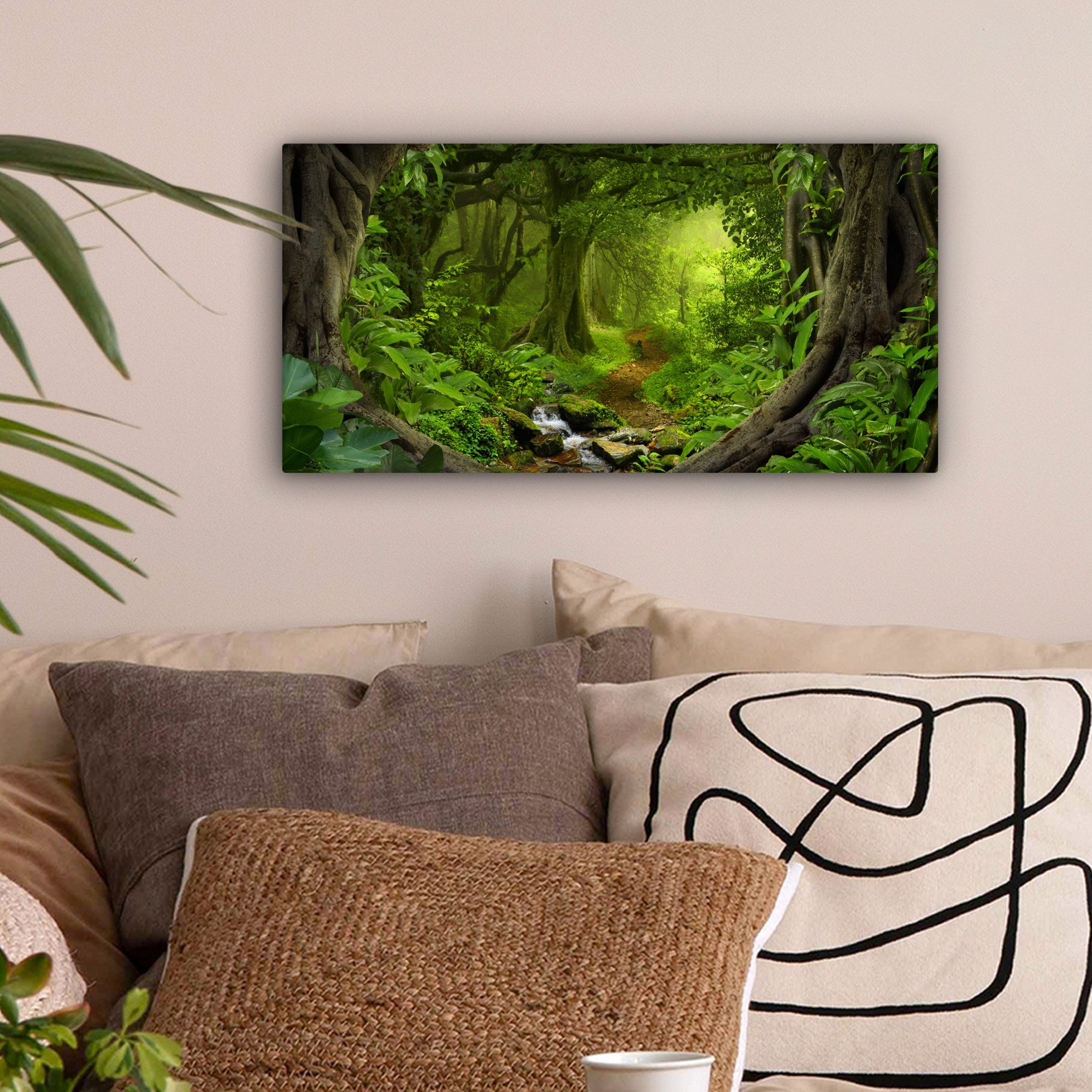 OneMillionCanvasses® Leinwandbild Panorama Dschungel - Grün günstig online kaufen
