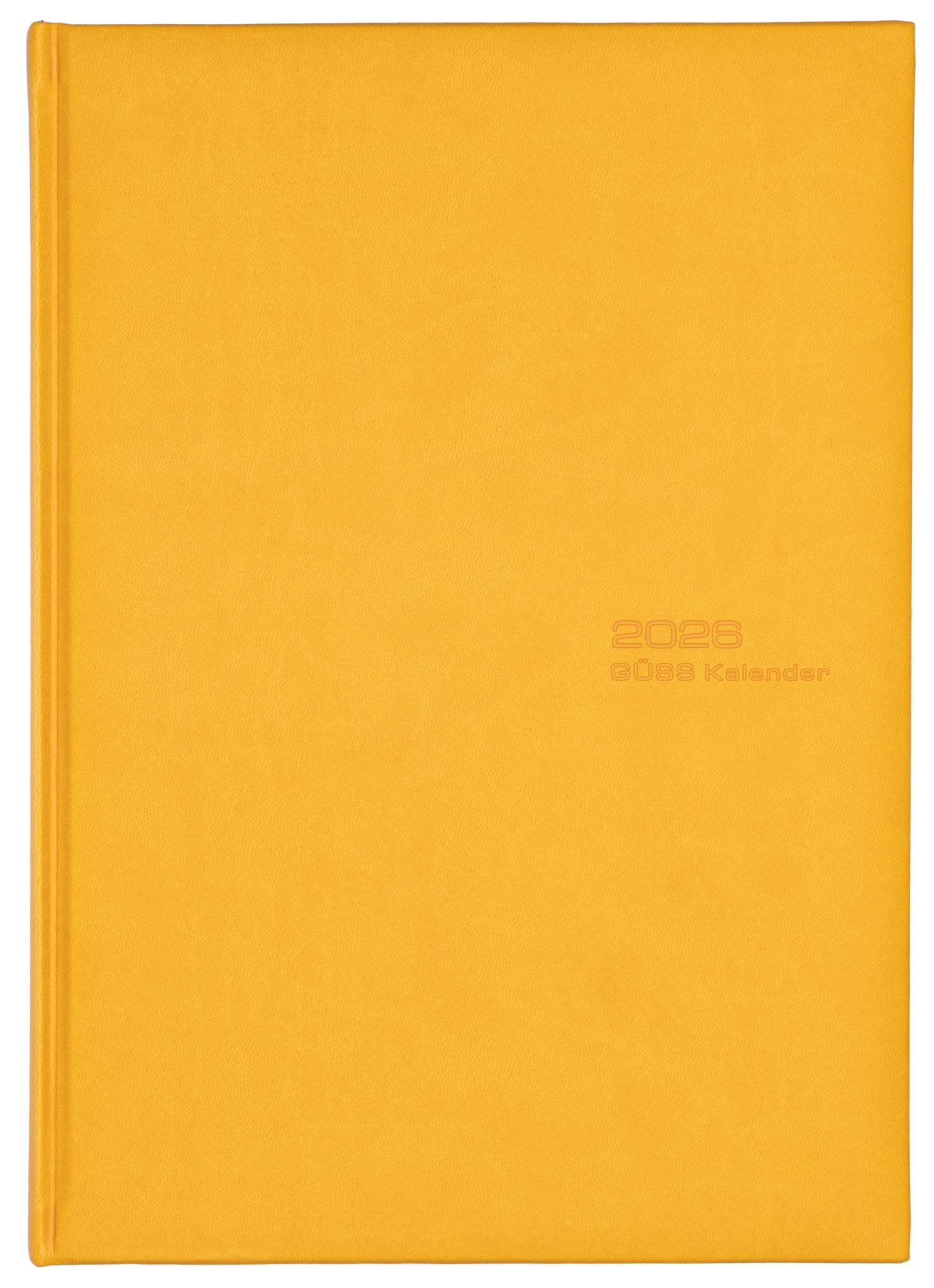 GSS Terminkalender 2026 Güss Praxis-Timer A4 Einband Tucson gelb