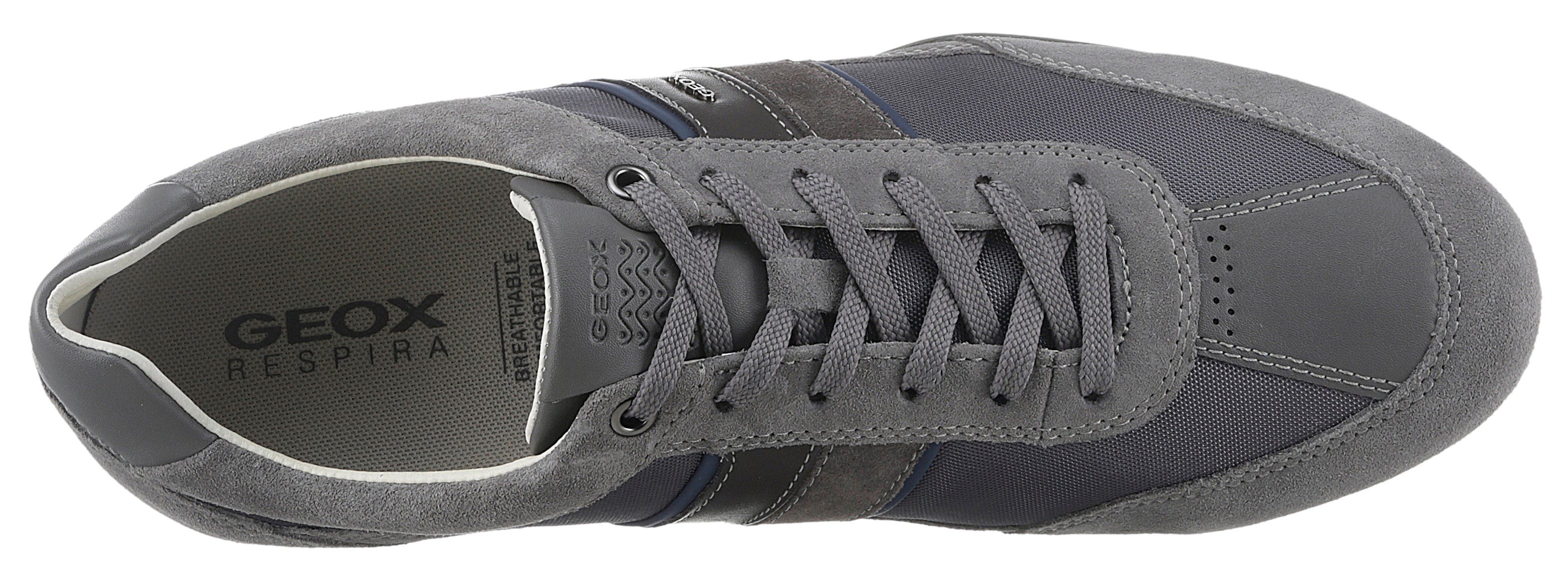 Geox U WELLS C Sneaker Casual Schuh, Schnürschuh mit Logoverzierung