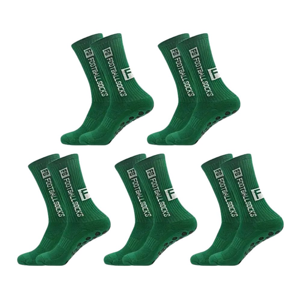 Athlix Sportsocken 5 Paar Fußball Socken, Sportsocken 34-46 Anti Rutsch Grip Fussball Atmungsaktiv, absorbieren Schweiß, Vielseitig einsetzbar