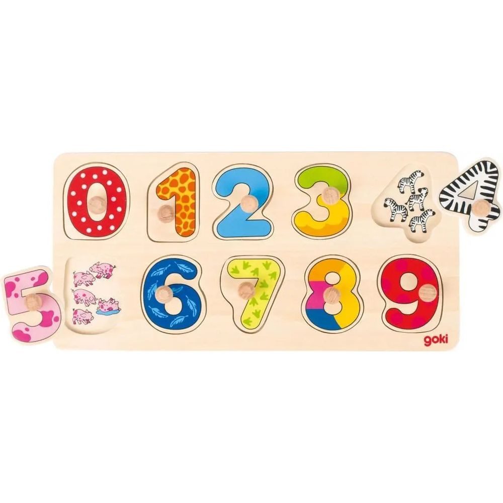 Gollnest & Kiesel Puzzle Steckpuzzle Lerne zählen, 10 Puzzleteile