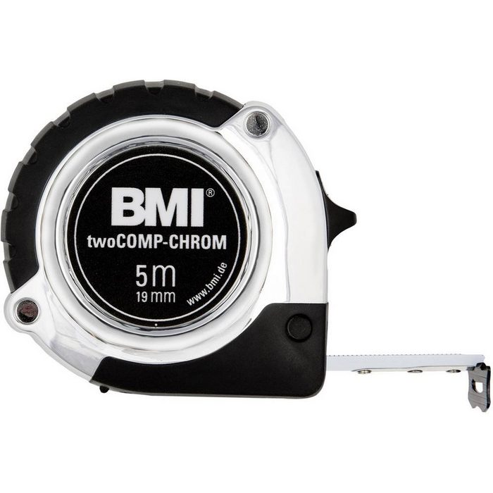 BMI Maßband Taschenbandmaß twoComp-CHROM Länge 3m Werksstandard (ohne Zertifikat)