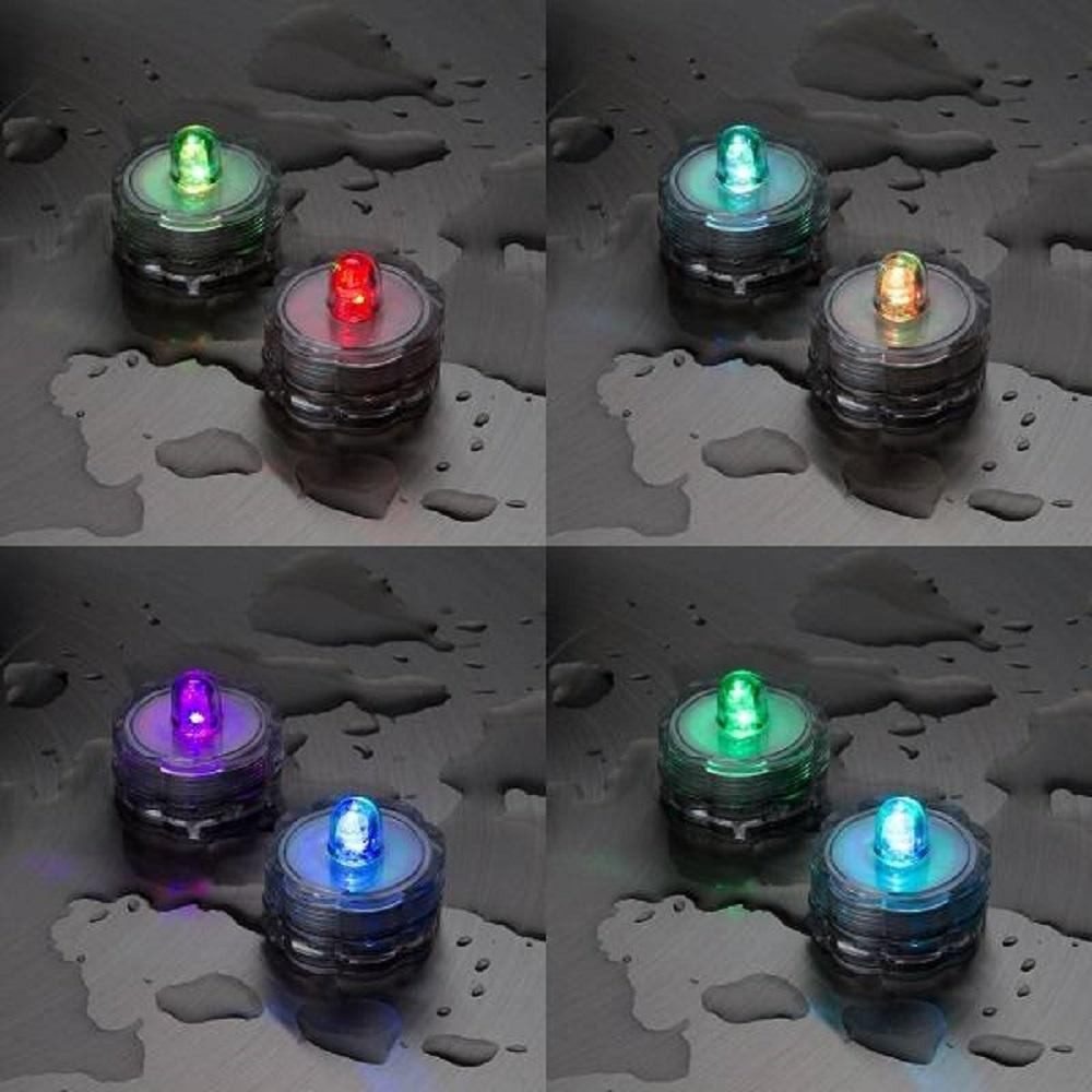 XMAS KING Teelicht 06898 LED-Teelicht 2er Set RGB Farbwechsel Wasserdicht Batterie