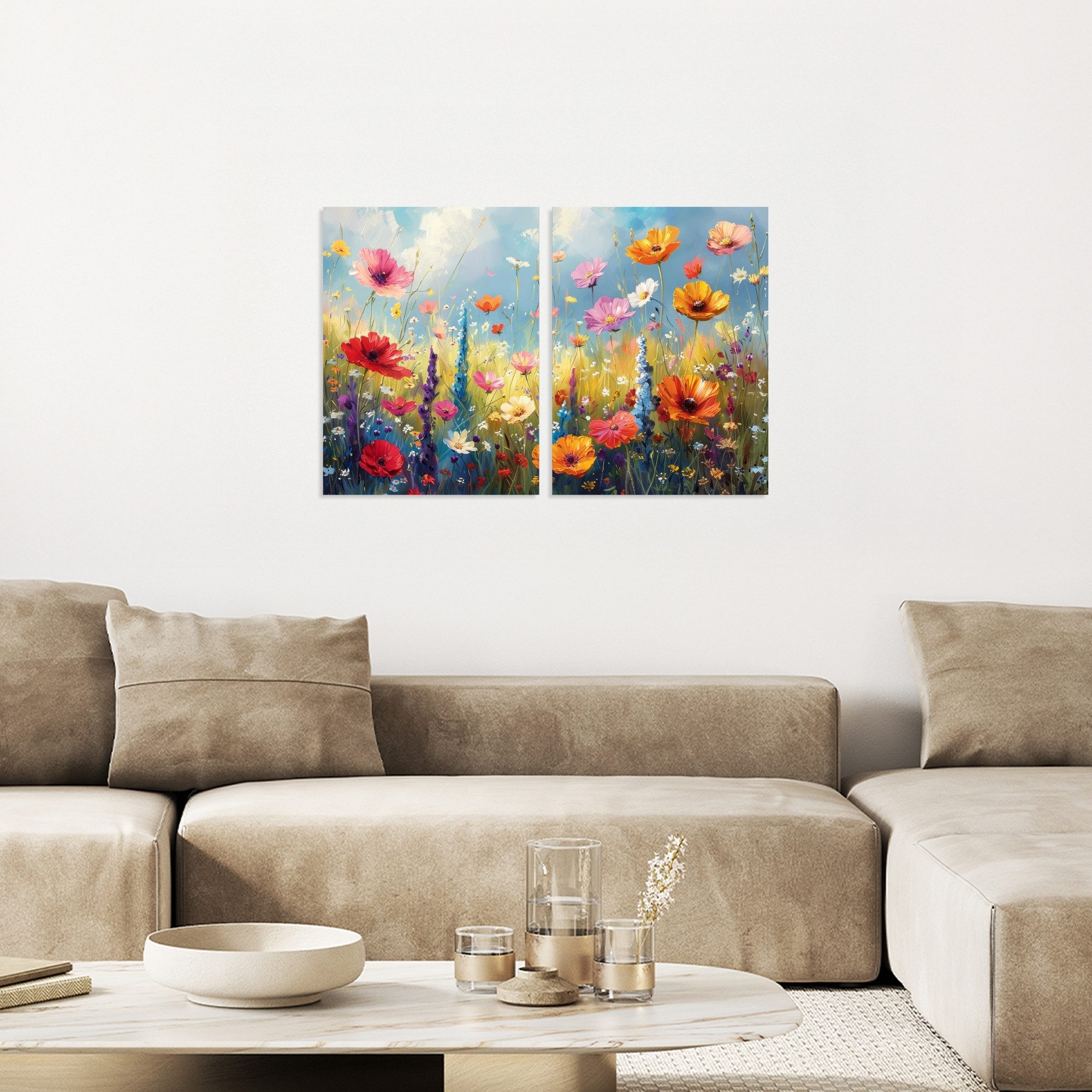 MuchoWow Leinwandbild Blumen - Frühling - günstig online kaufen