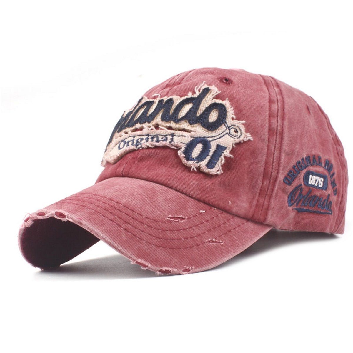 Baseballcap rot Used Vintage Cap Baseball Orlando Washed Sporty Style Original Look Retro