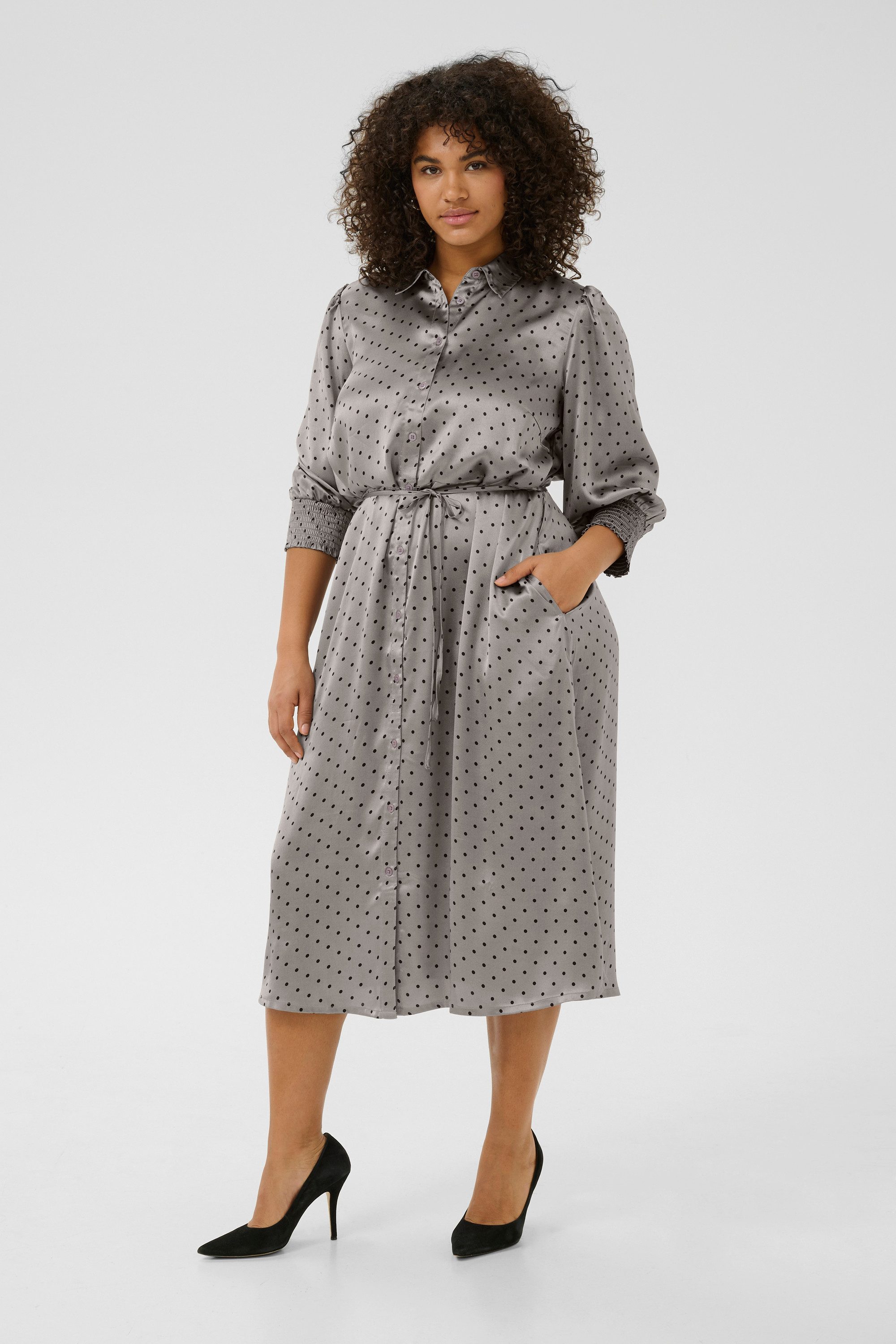 KAFFE Curve Blusenkleid Kleid KCemine Große Größen