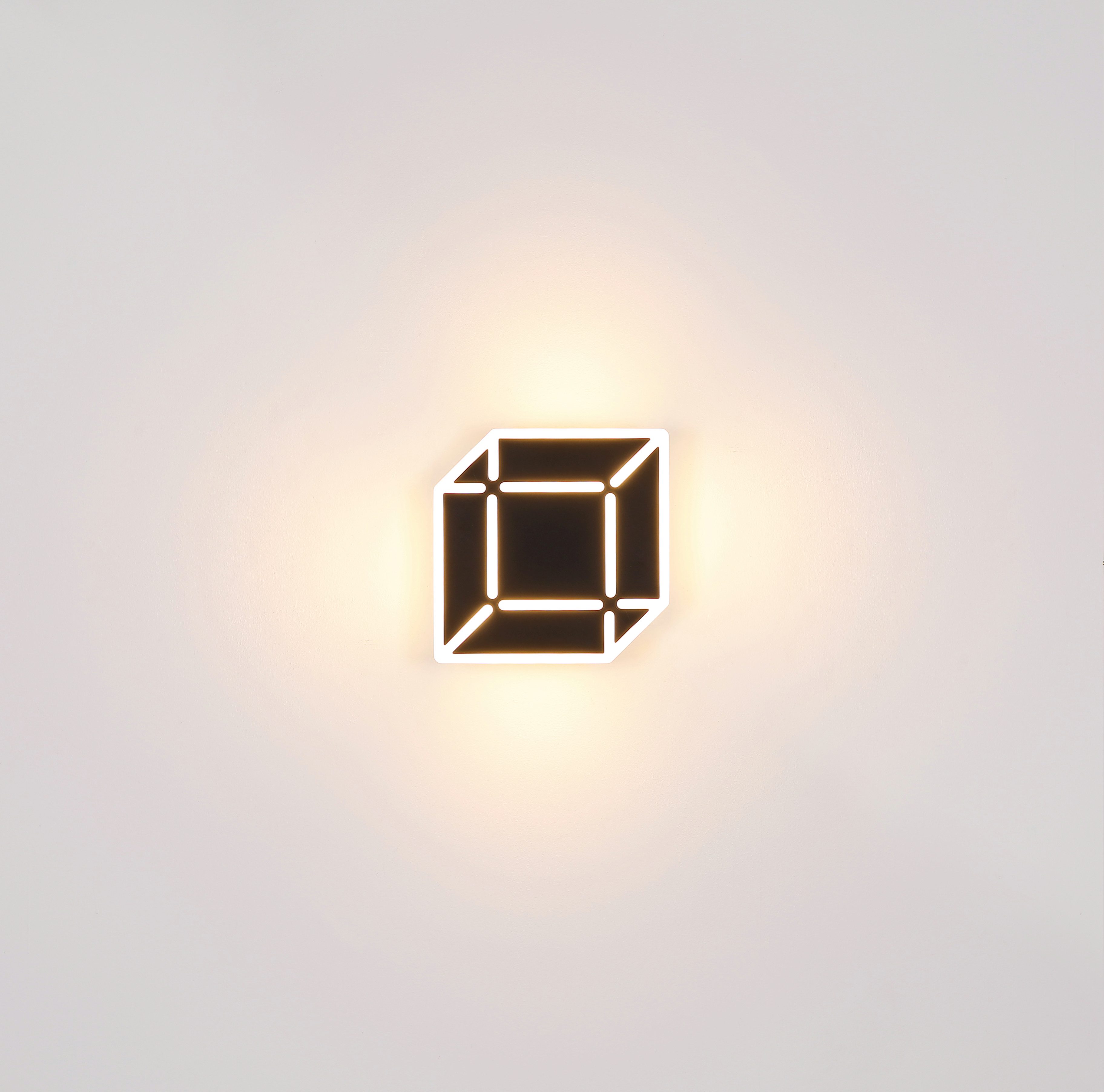 GLOBO LIGHTING LED Wandleuchte XOLLI, LED fest integriert, Warmweiß, Wandlampe/schwarz/3000K/opal/Wohnzimmer/Flur