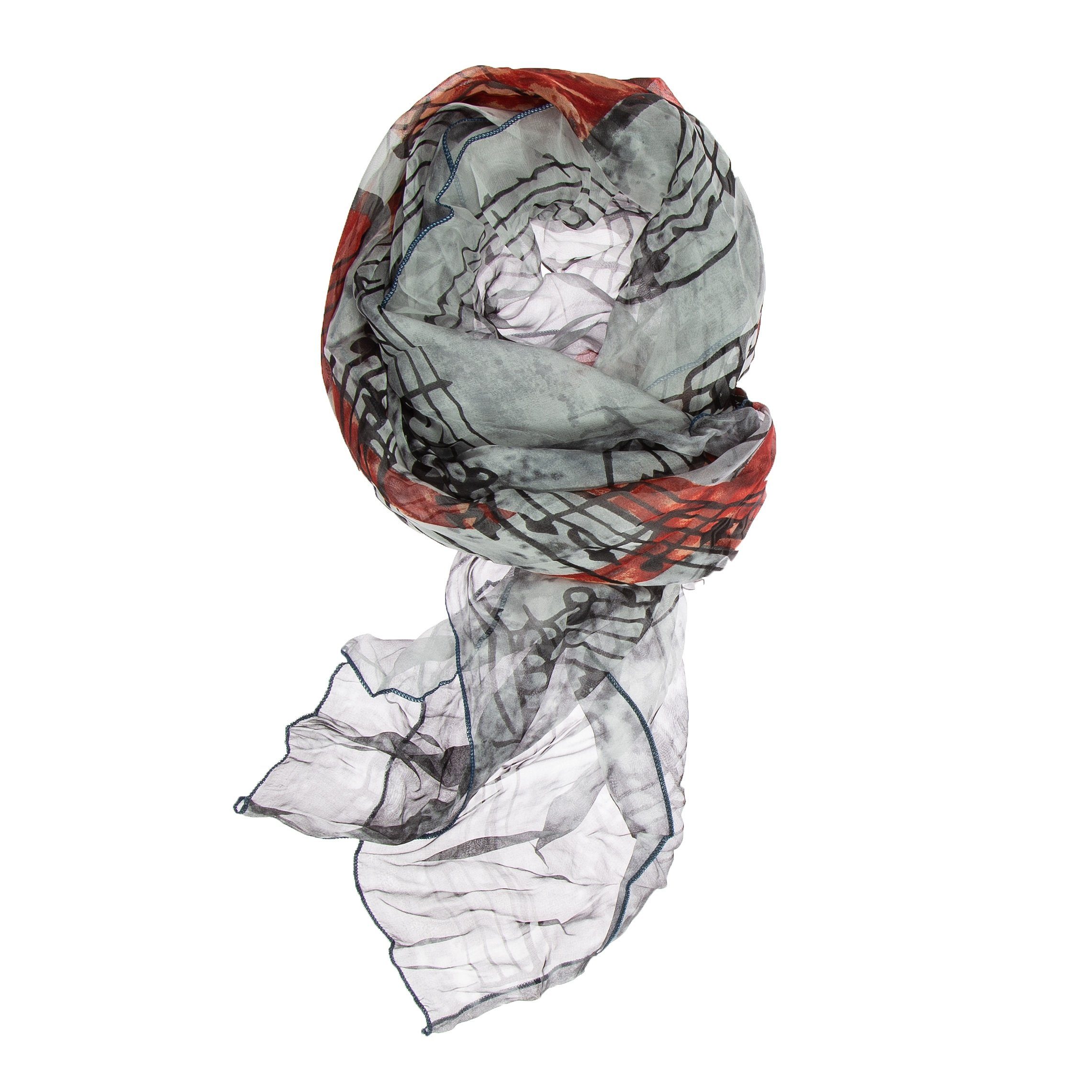 Silkroad Seidenschal Seidentuch Halstuch Schal Violinschlüssel