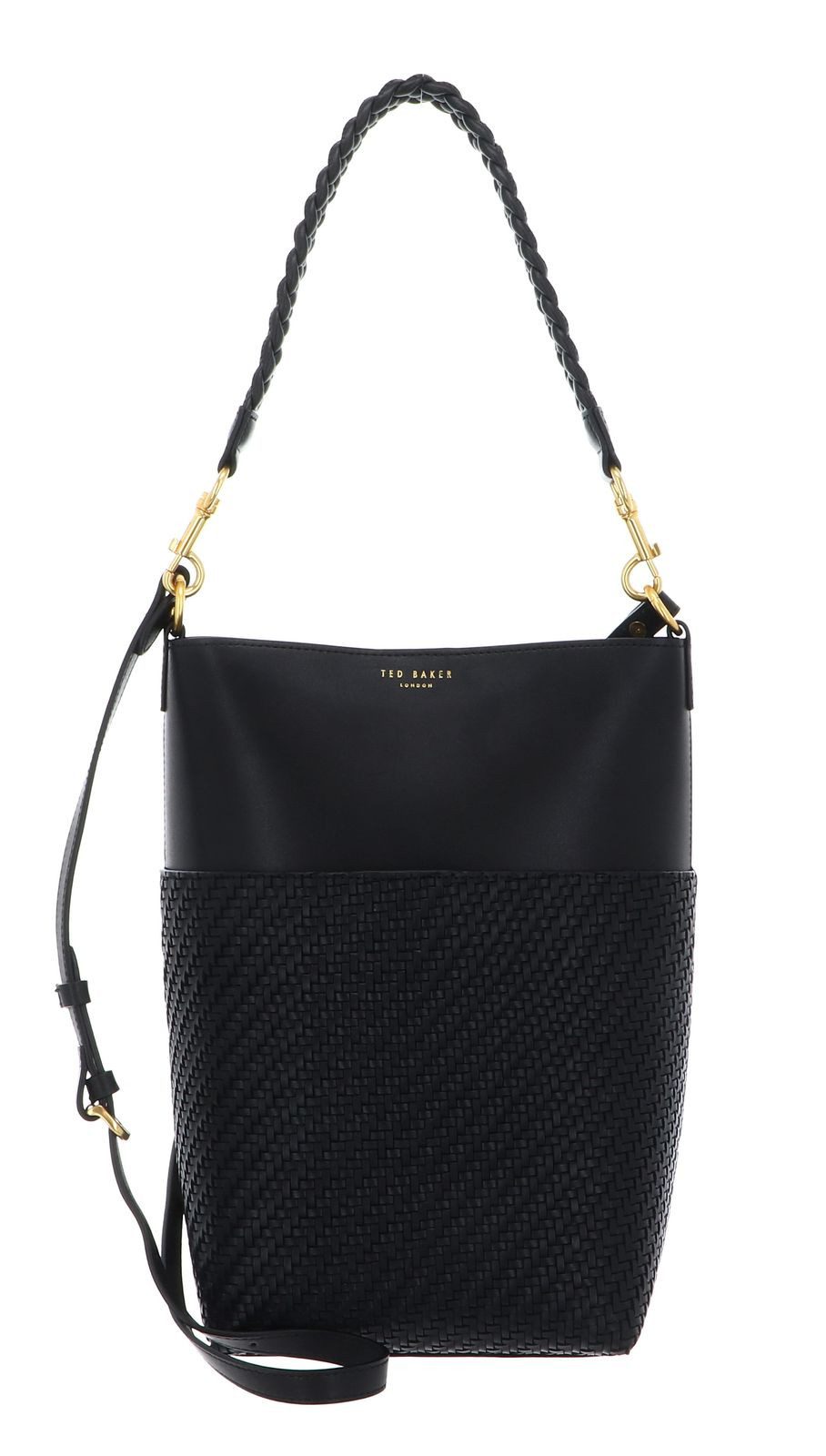 Ted Baker Handtasche Woven Handle Leather Bucket Bag, aus echtem Rindsleder