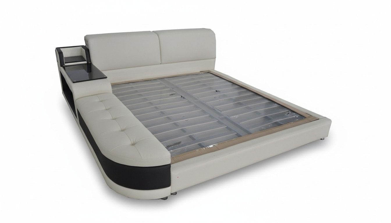 Xlmoebel Polsterbett Luxus Polsterbett aus Leder mit edler Verarbeitung (Bettgestell, Bett LB8820), Hergestellt in Europa