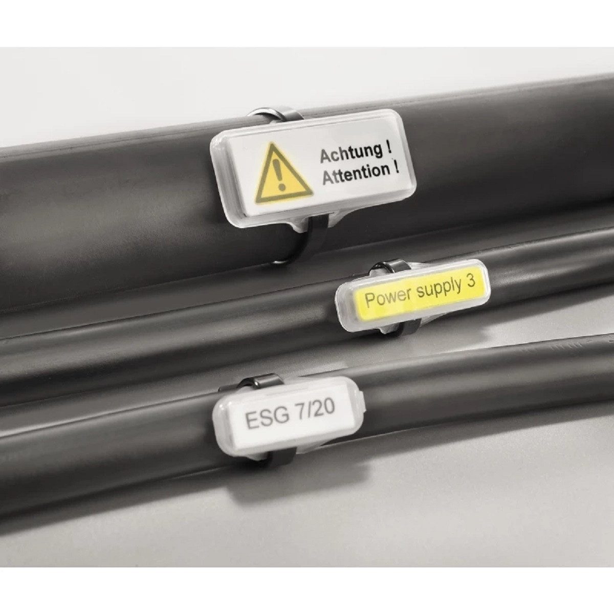 RheVeTec RheFLEX Kabelbinder Markierboxen Mini für Kabelbinder MBM Kabelbeschriftung Transparent / Wasserfest (Spritzwasser, Regen etc)